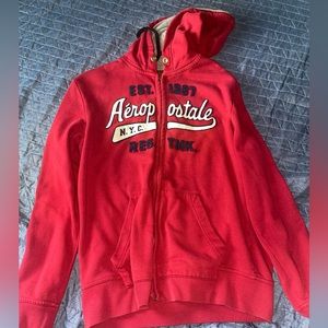 Aeropostale red zip up hoodie jacket